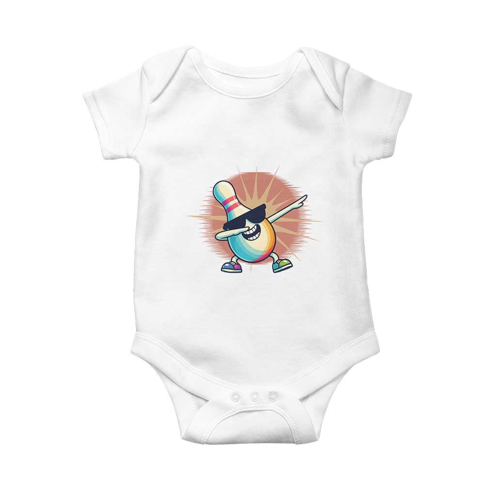 Dabbing Bowling Pin Baby Onesie Funny Player Gift - Wonder Print Shop
