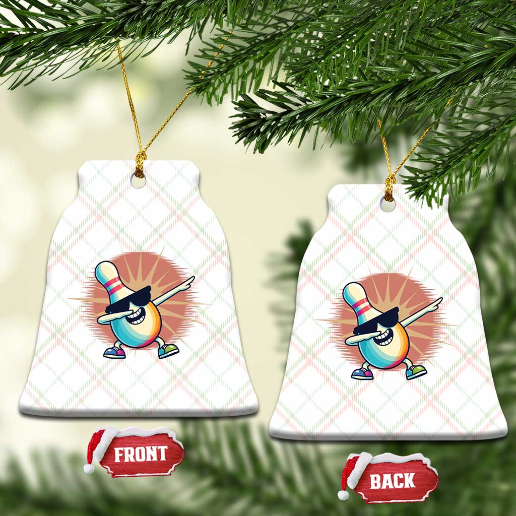 Dabbing Bowling Pin Ceramic Ornament Funny Player Gift - Wonder Print Shop