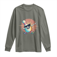 Dabbing Bowling Pin Long Sleeve Shirt Funny Player Gift - Wonder Print Shop