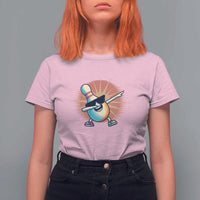 Dabbing Bowling Pin T Shirt For Women Funny Player Gift - Wonder Print Shop