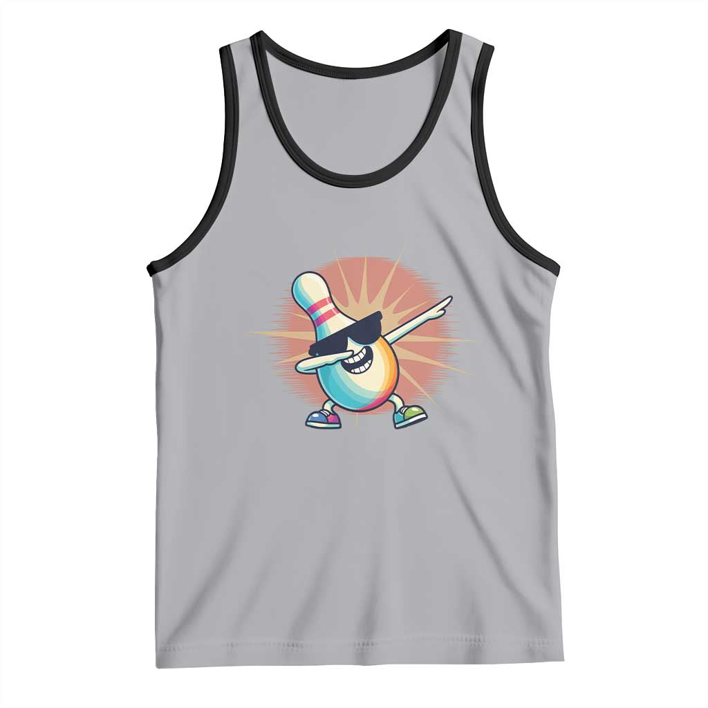 Dabbing Bowling Pin Tank Top Funny Player Gift - Wonder Print Shop