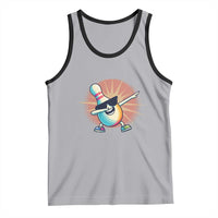 Dabbing Bowling Pin Tank Top Funny Player Gift - Wonder Print Shop