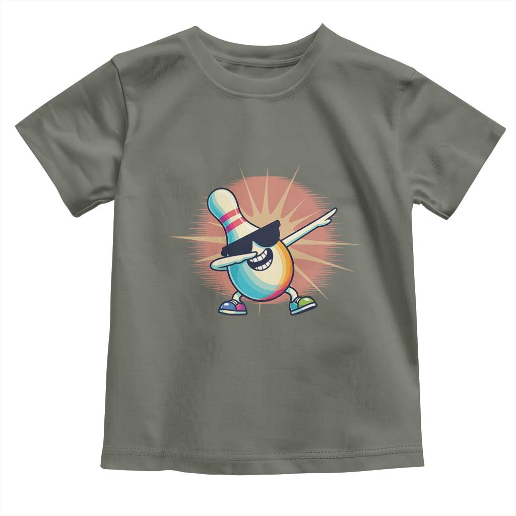 Dabbing Bowling Pin Toddler T Shirt Funny Player Gift - Wonder Print Shop