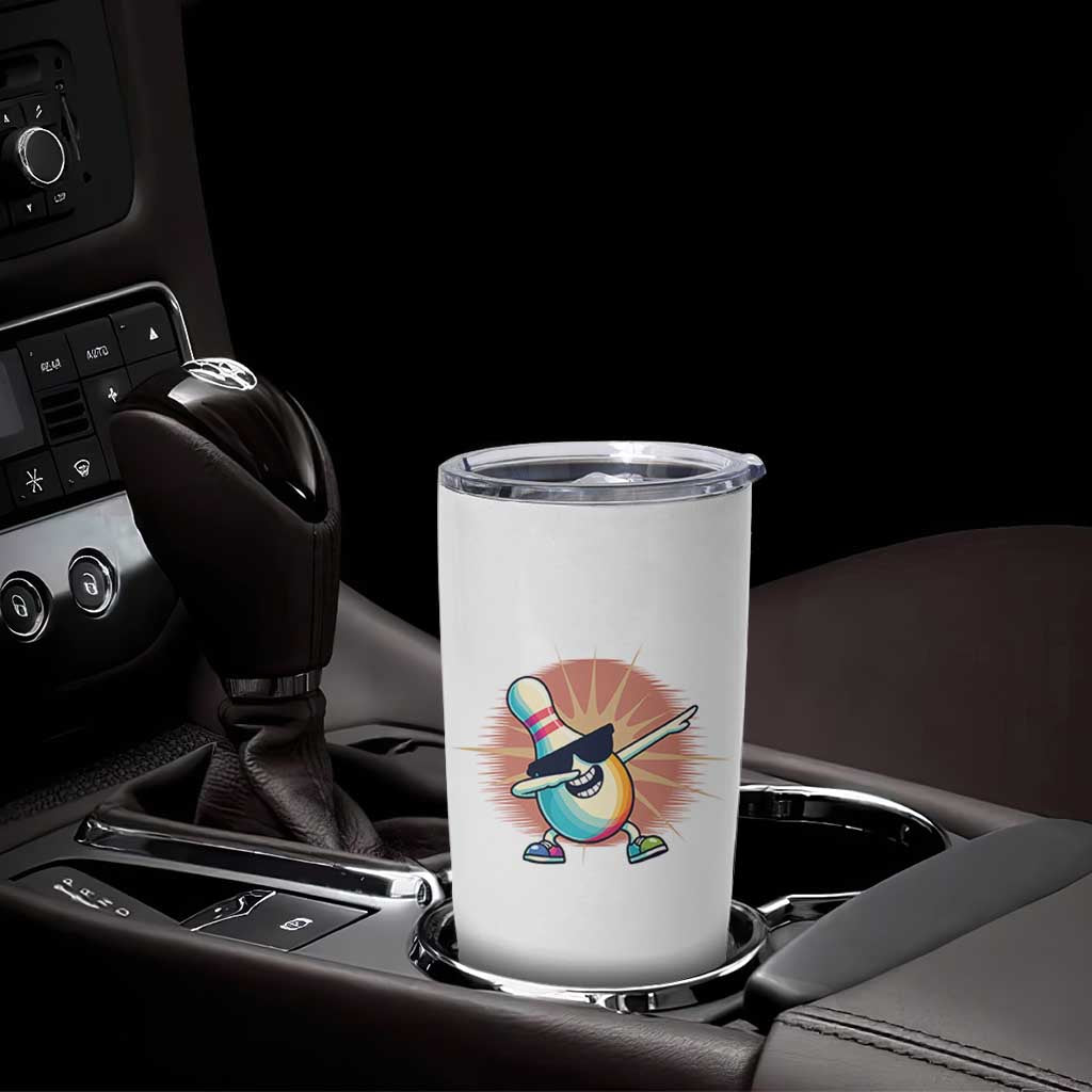 Dabbing Bowling Pin Tumbler Cup Funny Player Gift - Wonder Print Shop