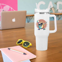 Dabbing Bowling Pin Tumbler With Handle Funny Player Gift - Wonder Print Shop