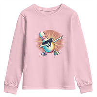 Dabbing Bowling Pin Youth Sweatshirt Funny Player Gift - Wonder Print Shop