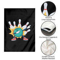 Funny Bowling Ball Dab Garden Flag Sports Lover Gift - Wonder Print Shop