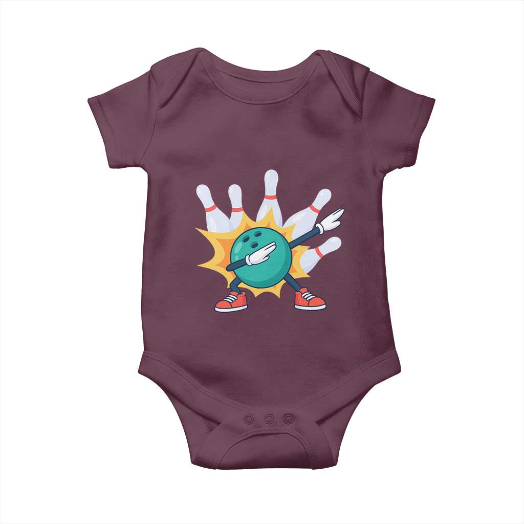 Funny Bowling Ball Dab Baby Onesie Sports Lover Gift - Wonder Print Shop