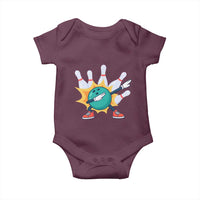 Funny Bowling Ball Dab Baby Onesie Sports Lover Gift - Wonder Print Shop
