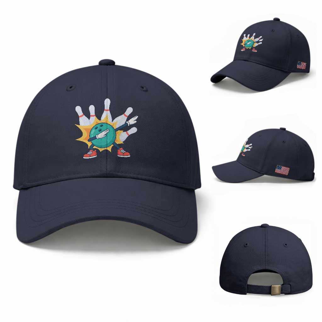 Funny Bowling Ball Dab Baseball Cap Sports Lover Gift
