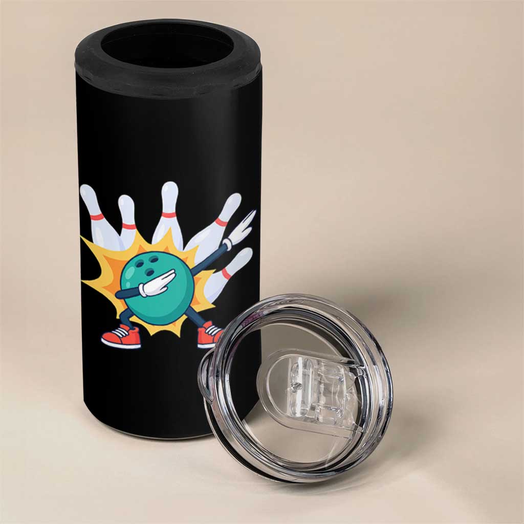 Funny Bowling Ball Dab 4 in 1 Can Cooler Tumbler Sports Lover Gift - Wonder Print Shop