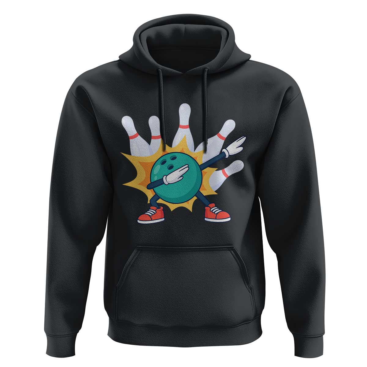 Funny Bowling Ball Dab Hoodie Sports Lover Gift - Wonder Print Shop