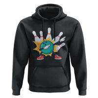 Funny Bowling Ball Dab Hoodie Sports Lover Gift - Wonder Print Shop
