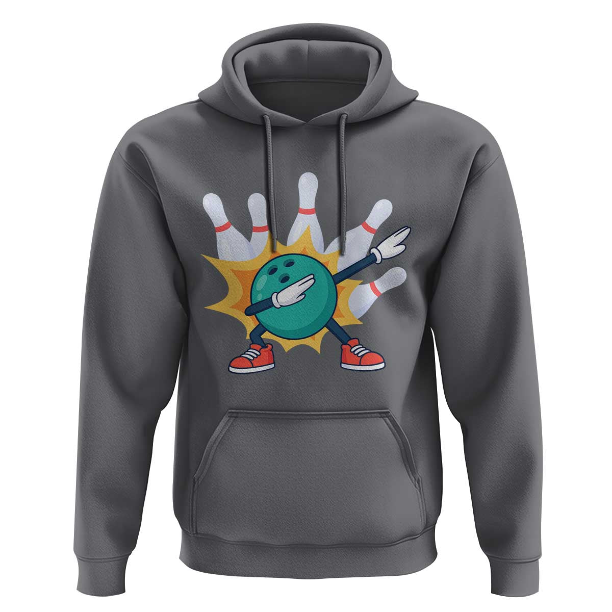 Funny Bowling Ball Dab Hoodie Sports Lover Gift - Wonder Print Shop
