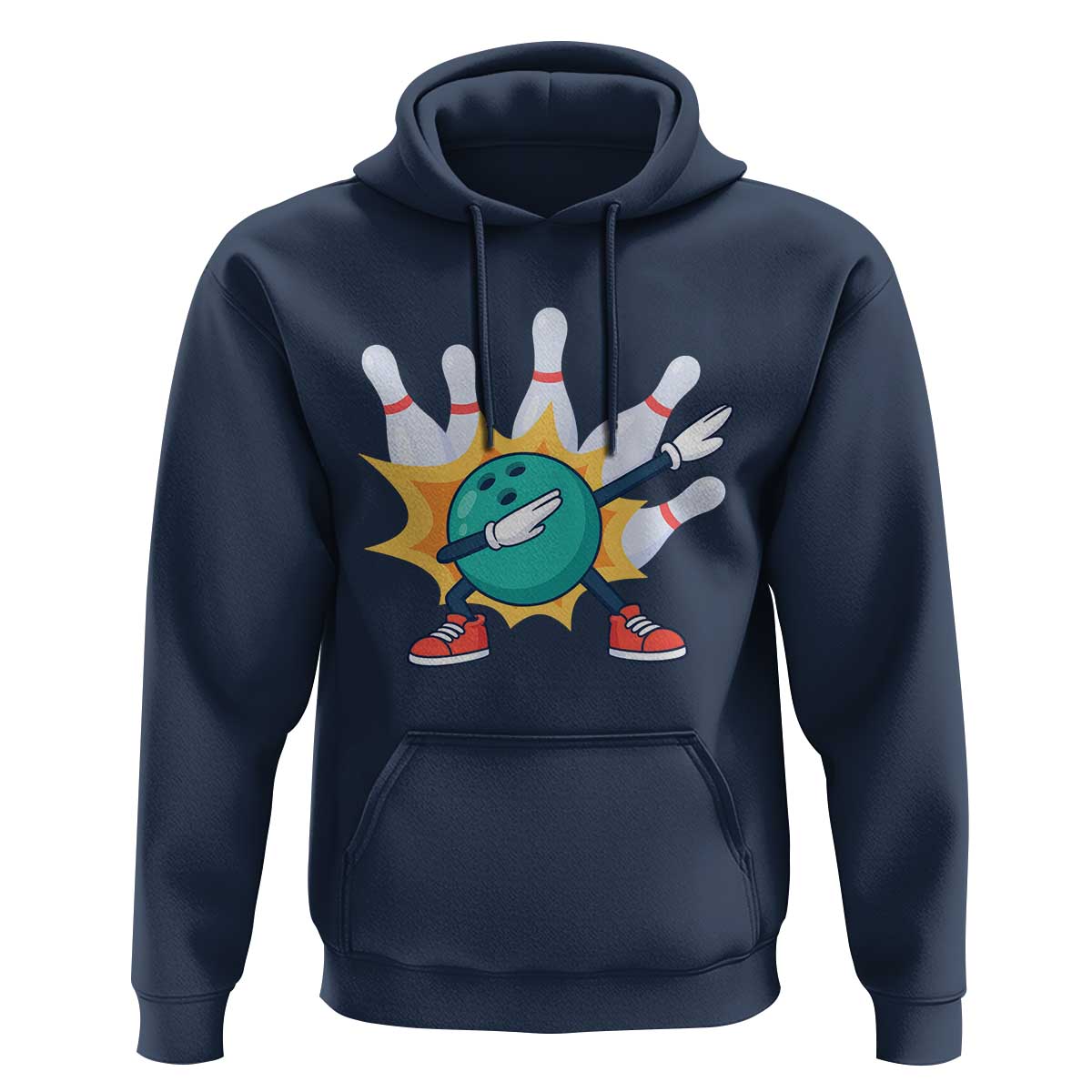 Funny Bowling Ball Dab Hoodie Sports Lover Gift - Wonder Print Shop