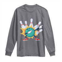 Funny Bowling Ball Dab Long Sleeve Shirt Sports Lover Gift - Wonder Print Shop