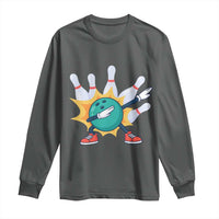 Funny Bowling Ball Dab Long Sleeve Shirt Sports Lover Gift - Wonder Print Shop