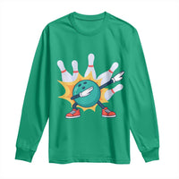 Funny Bowling Ball Dab Long Sleeve Shirt Sports Lover Gift - Wonder Print Shop