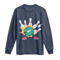 Funny Bowling Ball Dab Long Sleeve Shirt Sports Lover Gift - Wonder Print Shop