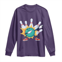 Funny Bowling Ball Dab Long Sleeve Shirt Sports Lover Gift - Wonder Print Shop