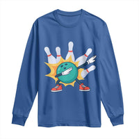 Funny Bowling Ball Dab Long Sleeve Shirt Sports Lover Gift - Wonder Print Shop