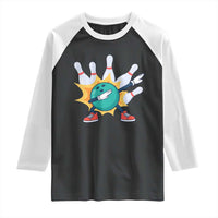 Funny Bowling Ball Dab Raglan Shirt Sports Lover Gift - Wonder Print Shop