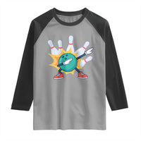 Funny Bowling Ball Dab Raglan Shirt Sports Lover Gift - Wonder Print Shop
