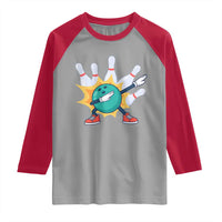 Funny Bowling Ball Dab Raglan Shirt Sports Lover Gift - Wonder Print Shop