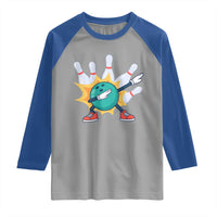 Funny Bowling Ball Dab Raglan Shirt Sports Lover Gift - Wonder Print Shop