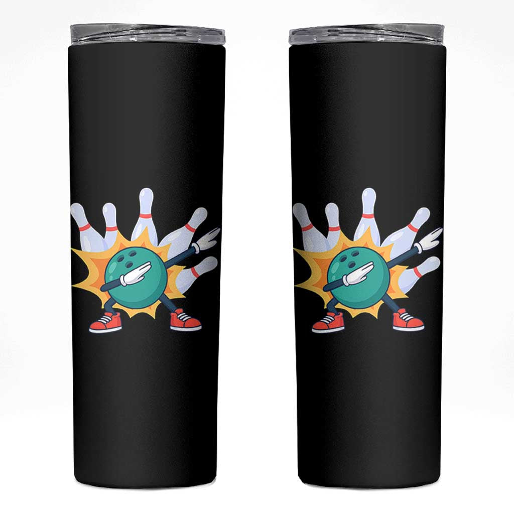Funny Bowling Ball Dab Skinny Tumbler Sports Lover Gift - Wonder Print Shop