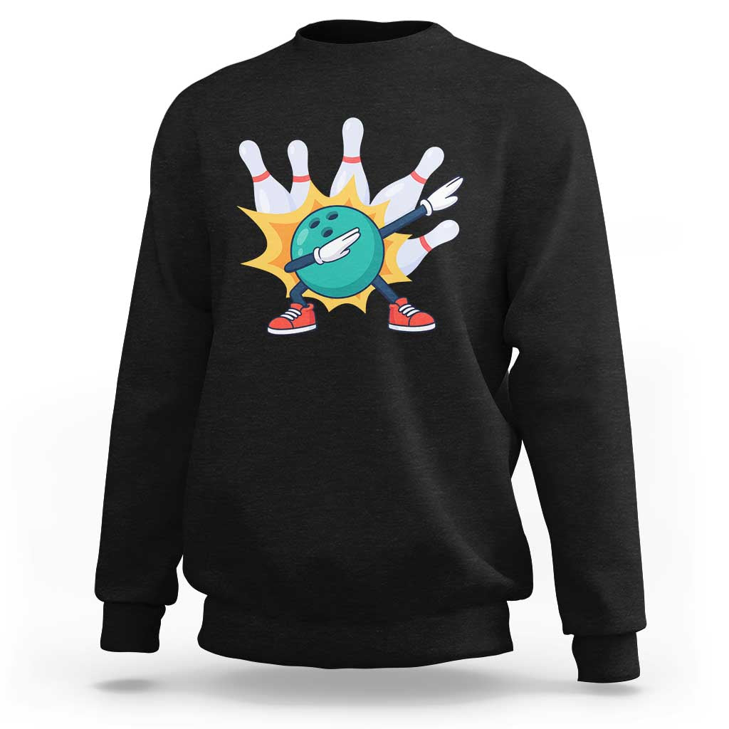 Funny Bowling Ball Dab Sweatshirt Sports Lover Gift - Wonder Print Shop