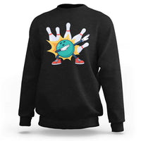 Funny Bowling Ball Dab Sweatshirt Sports Lover Gift - Wonder Print Shop