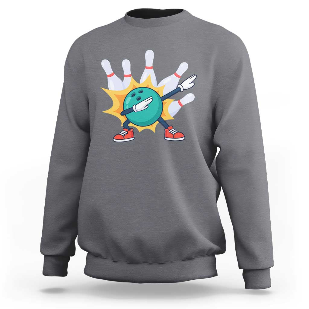 Funny Bowling Ball Dab Sweatshirt Sports Lover Gift - Wonder Print Shop