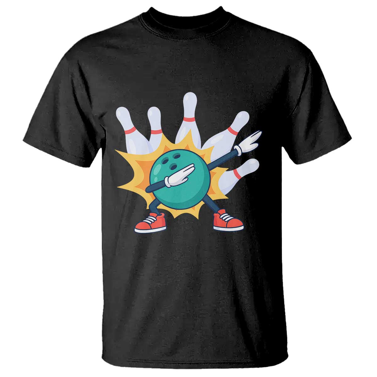 Funny Bowling Ball Dab T Shirt Sports Lover Gift - Wonder Print Shop