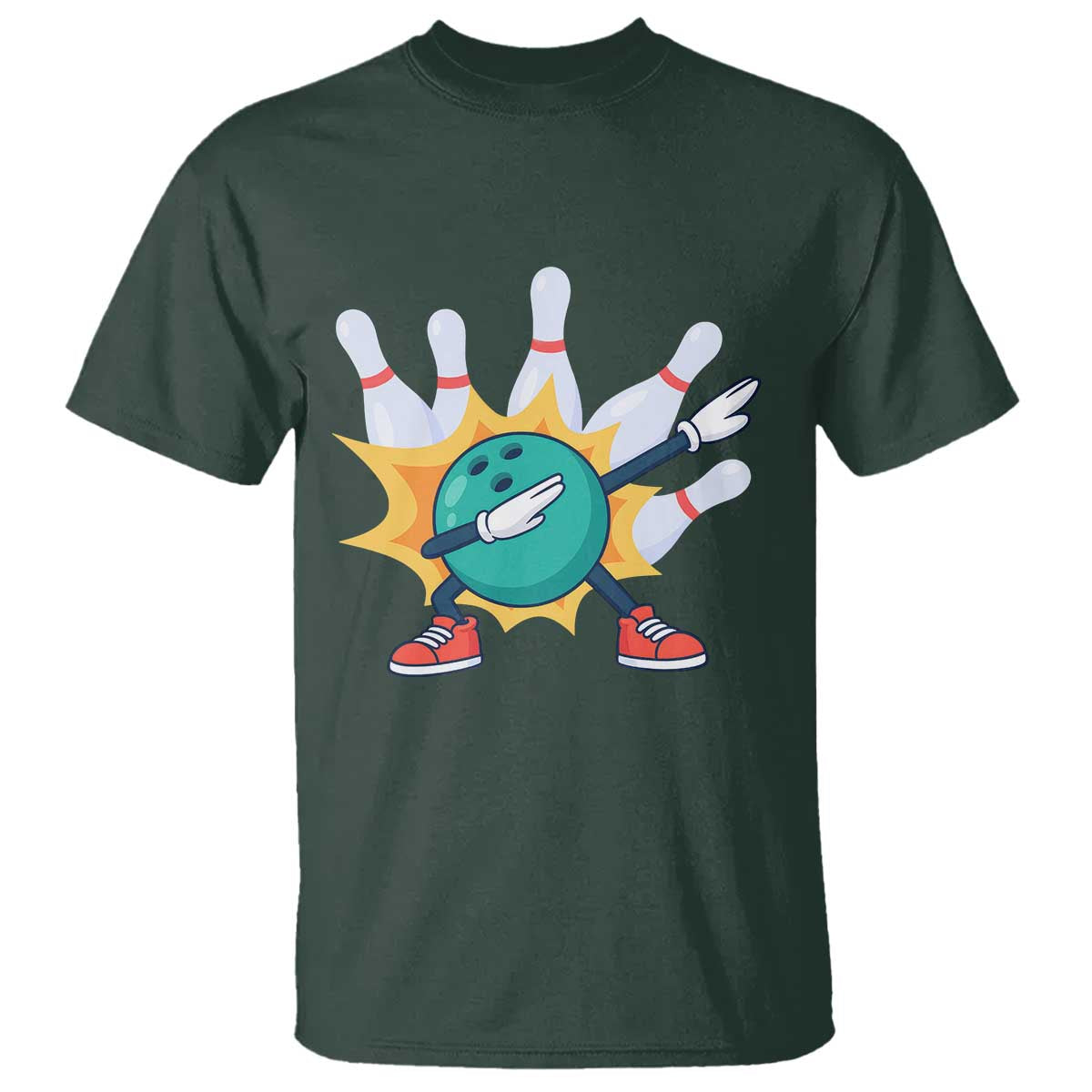Funny Bowling Ball Dab T Shirt Sports Lover Gift - Wonder Print Shop