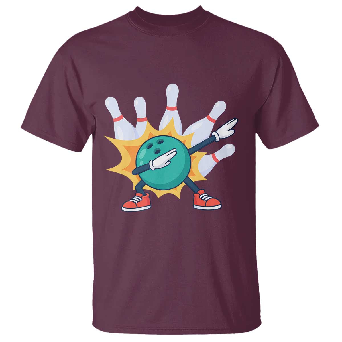 Funny Bowling Ball Dab T Shirt Sports Lover Gift - Wonder Print Shop