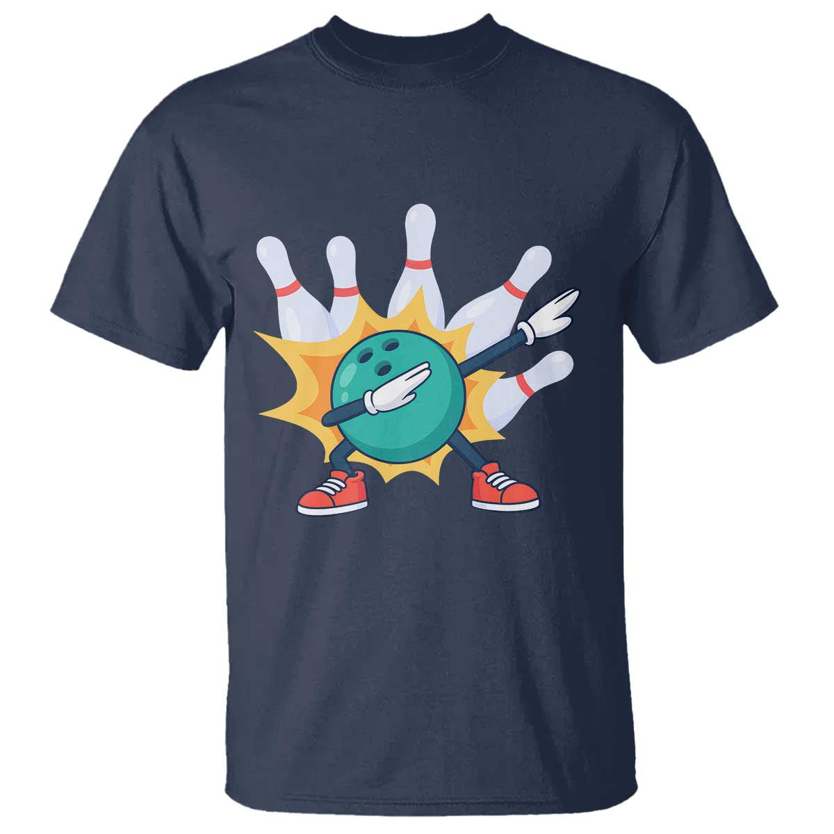 Funny Bowling Ball Dab T Shirt Sports Lover Gift - Wonder Print Shop