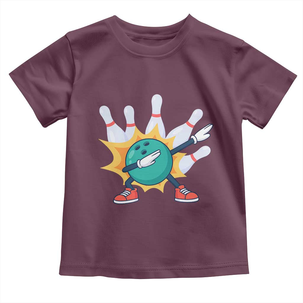 Funny Bowling Ball Dab Toddler T Shirt Sports Lover Gift - Wonder Print Shop