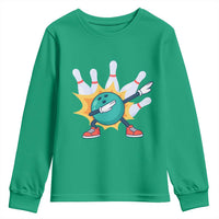 Funny Bowling Ball Dab Youth Sweatshirt Sports Lover Gift - Wonder Print Shop