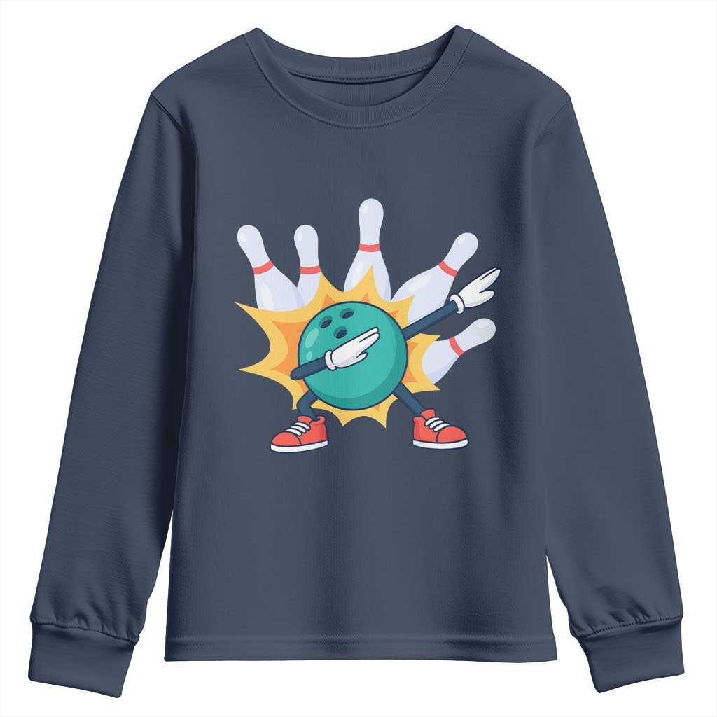 Funny Bowling Ball Dab Youth Sweatshirt Sports Lover Gift - Wonder Print Shop