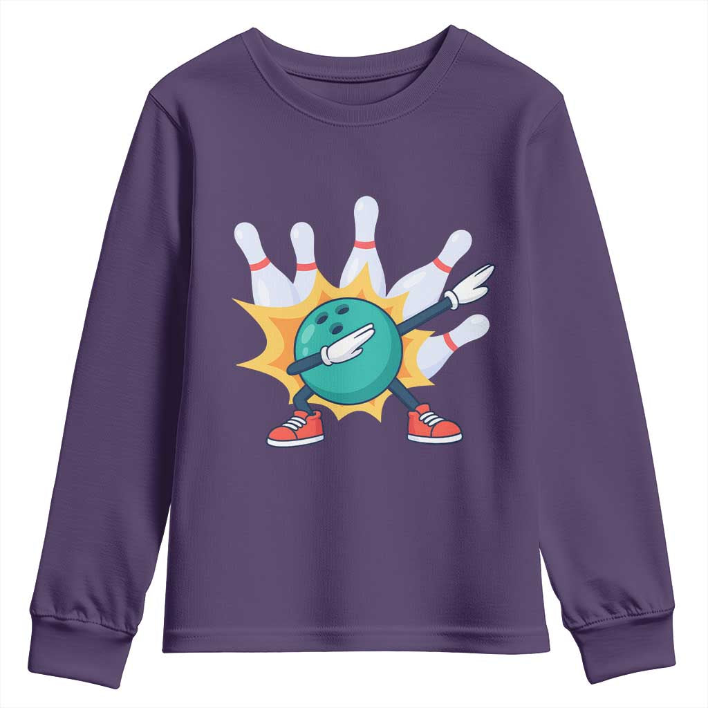 Funny Bowling Ball Dab Youth Sweatshirt Sports Lover Gift - Wonder Print Shop