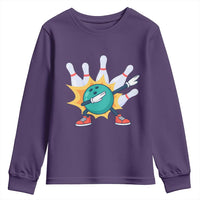 Funny Bowling Ball Dab Youth Sweatshirt Sports Lover Gift - Wonder Print Shop