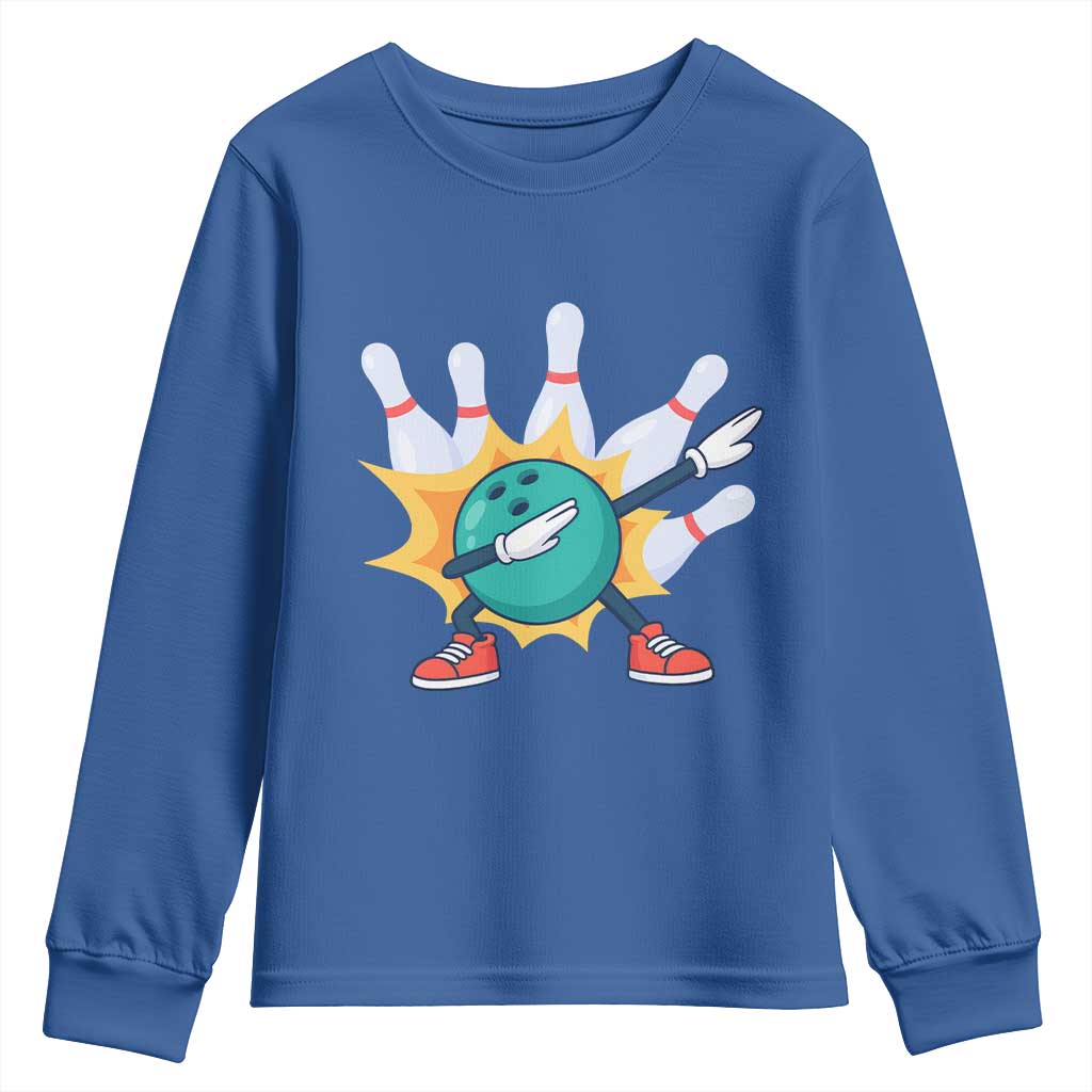 Funny Bowling Ball Dab Youth Sweatshirt Sports Lover Gift - Wonder Print Shop