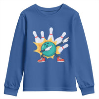 Funny Bowling Ball Dab Youth Sweatshirt Sports Lover Gift - Wonder Print Shop