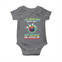 Bowling Humor Gift Baby Onesie I Go Bowling Because I Like It - Wonder Print Shop