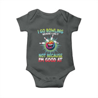 Bowling Humor Gift Baby Onesie I Go Bowling Because I Like It - Wonder Print Shop