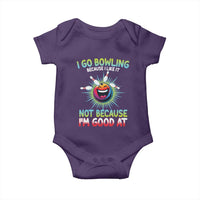 Bowling Humor Gift Baby Onesie I Go Bowling Because I Like It - Wonder Print Shop