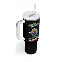 Bowling Humor Gift Tumbler With Handle I Go Bowling Because I Like It - Wonder Print Shop