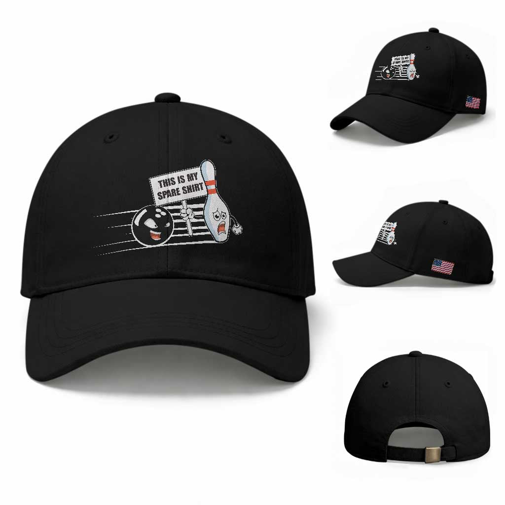 This Is My Spare Shirt Baseball Cap Funny Bowling Gift