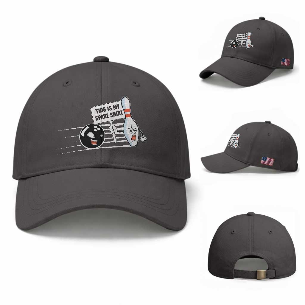 This Is My Spare Shirt Baseball Cap Funny Bowling Gift